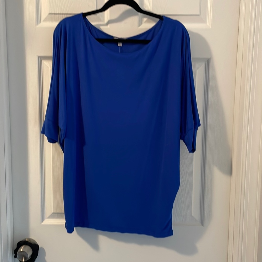Royal blue “dolman” style top White Birch size L
